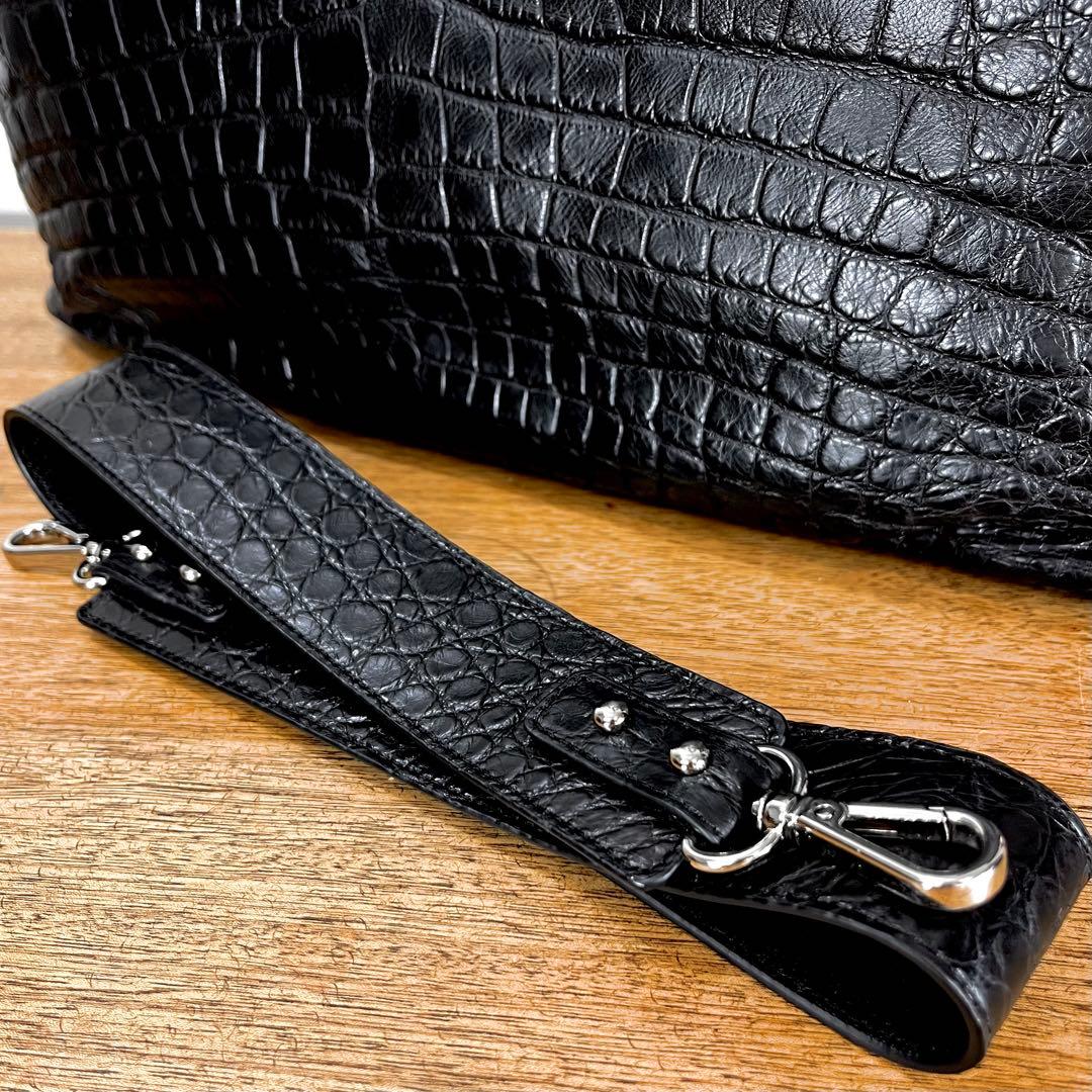 新品 JRA 定60万 特大サイズ クロコダイル ニロティカス 2wayバッグ