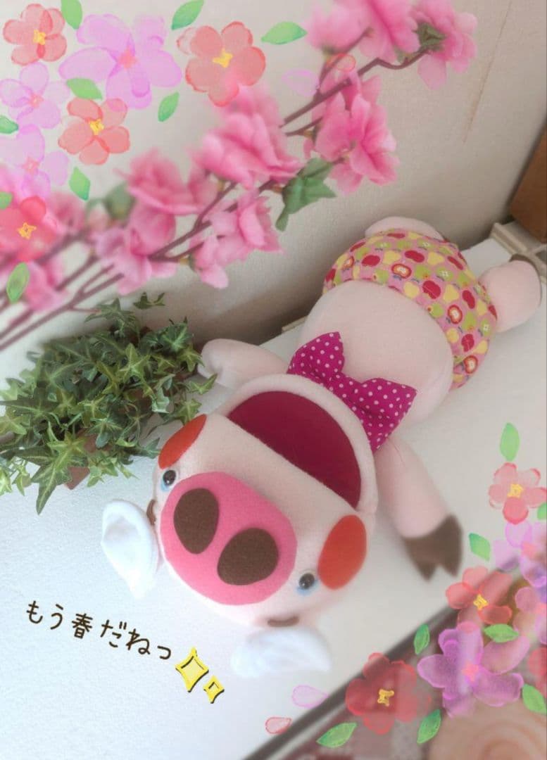 プーたん♥様オーダー品　こぶたがみちを　パクパクパペット