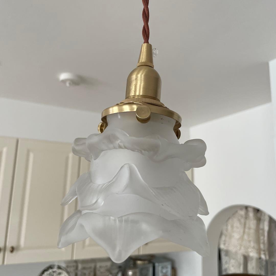 フレンチアンティーク　ランプシェード　ペンダントライト