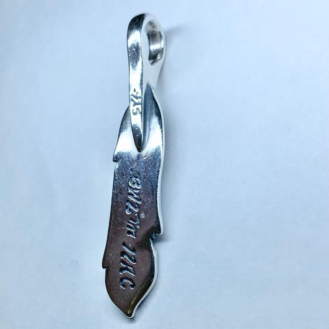 希少 ビルウォールレザー フェザー ペンダントトップ シルバー 925 いぶし