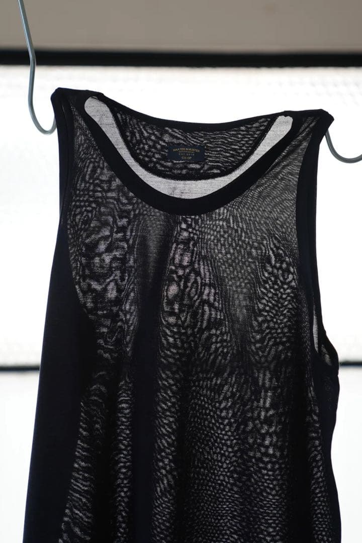 25SS MAATEE&SONS SILK 天竺TANK TOP black2