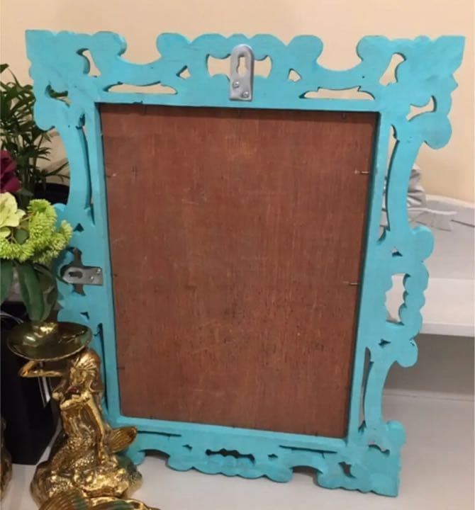 ミラー　♡ 鏡　♡ ターコイズ