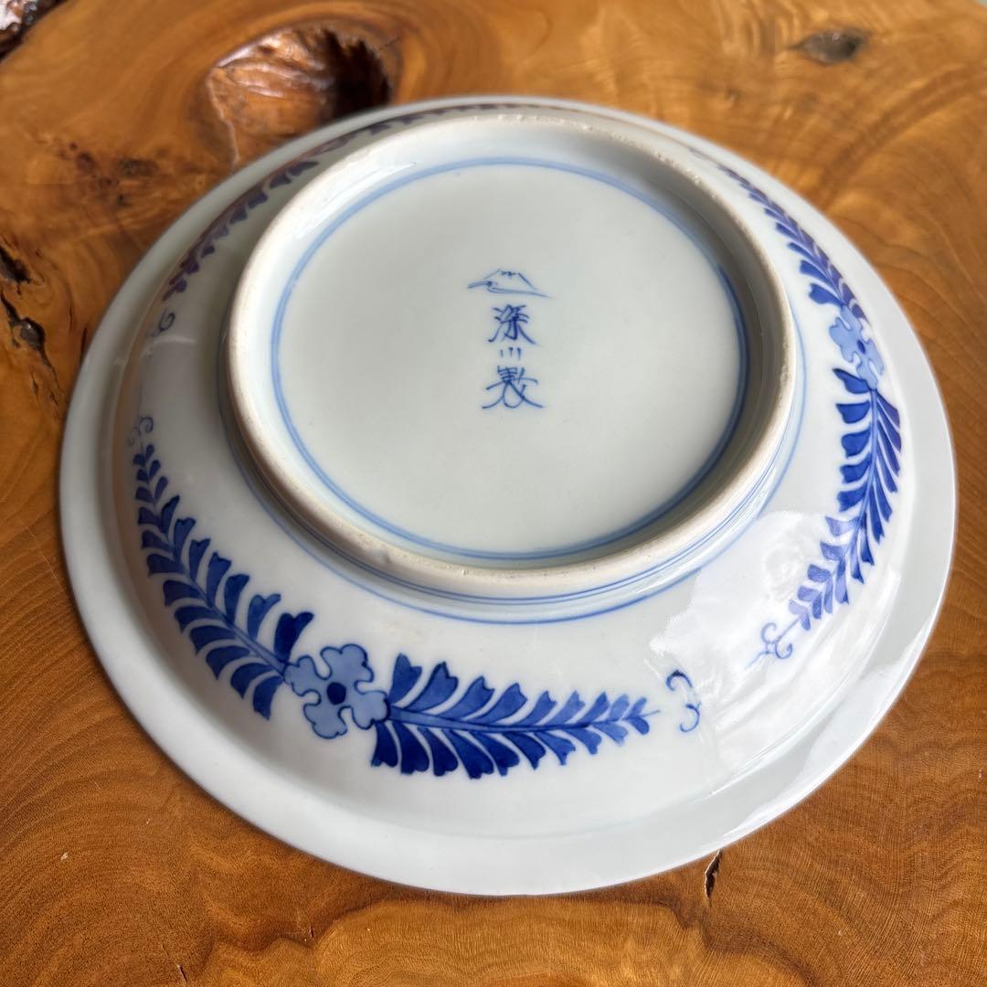 宮内庁御用達 深川製磁 皿 花と蝶 飾り皿 直径19cm