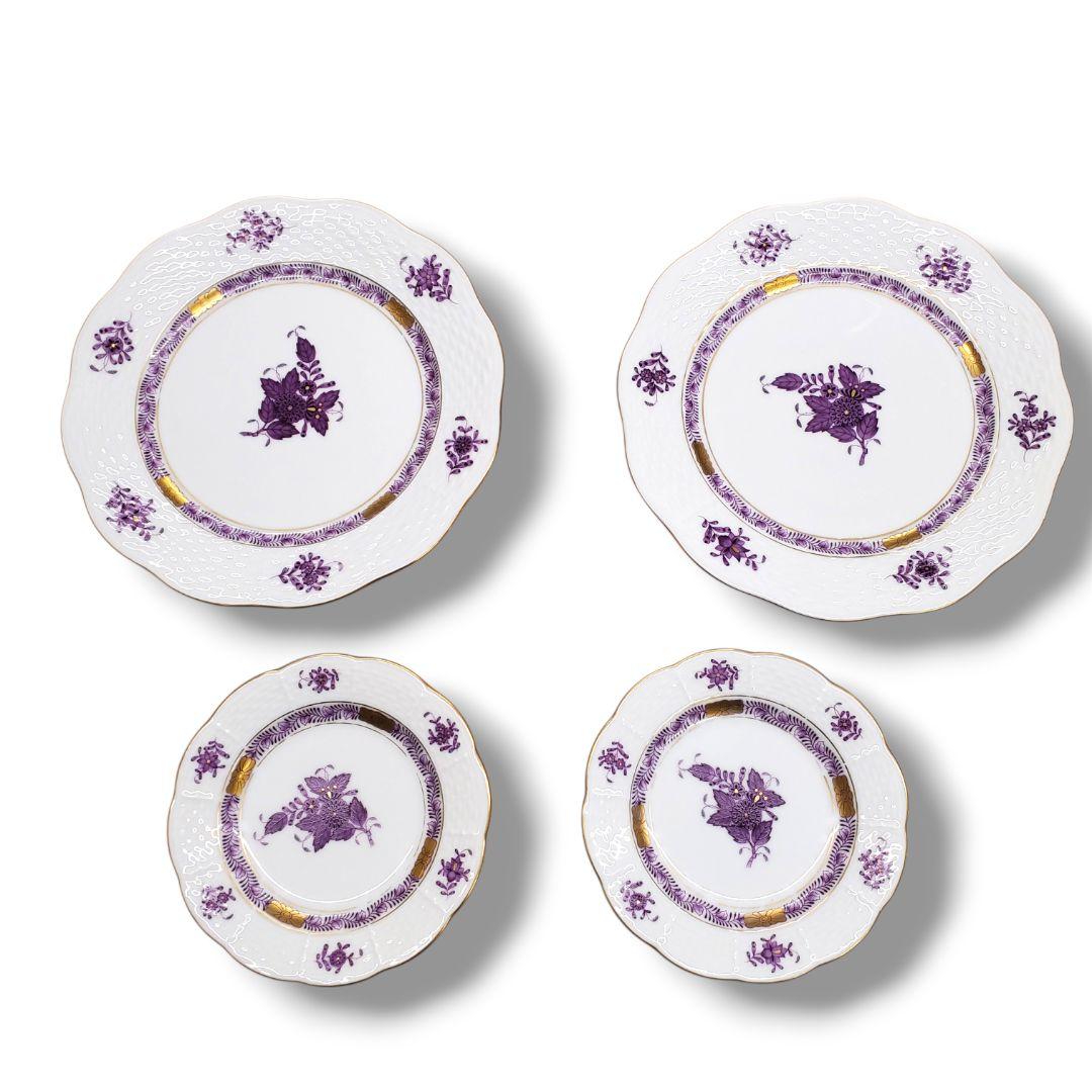 ヘレンド　アポニー　プレート19と12センチ　4枚セット