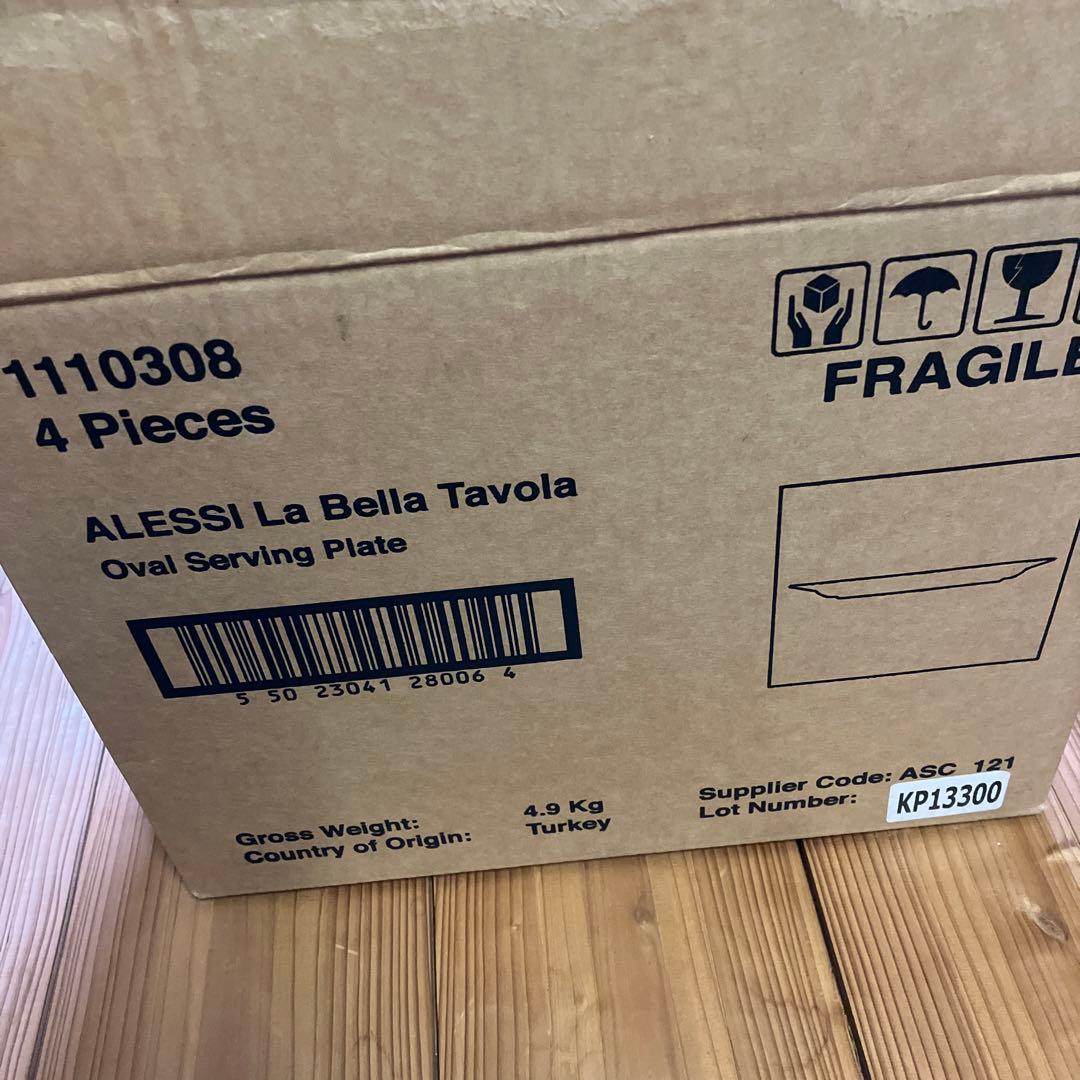 La Bella Tavola　オーバルプレート　4枚　元箱入り　ALESSI