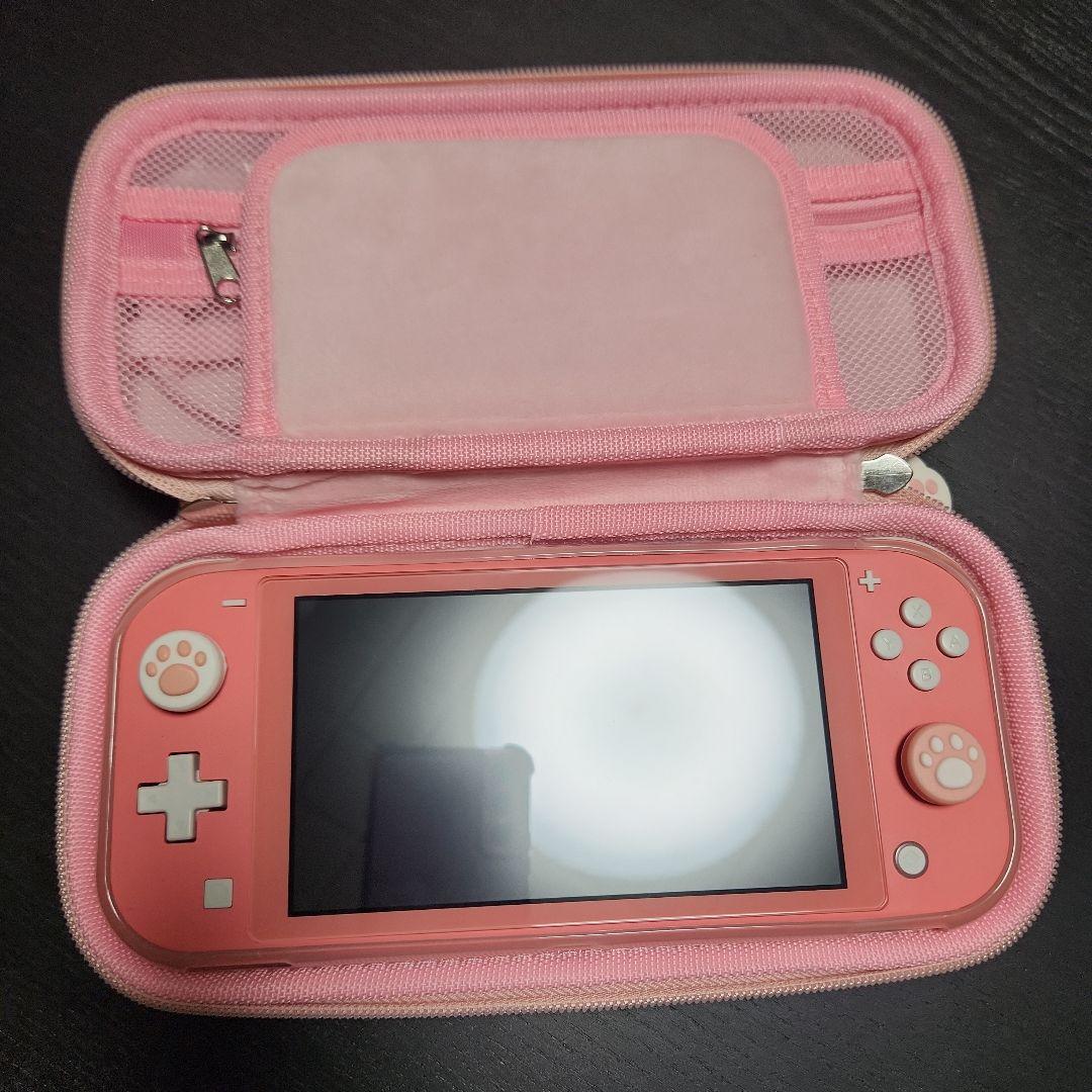 Switchライト ケース カバー付き コーラルピンク