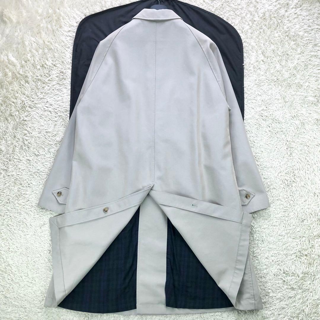 美品⭐ビームスプラス ステンカラーコート チェック Mサイズ ロング丈