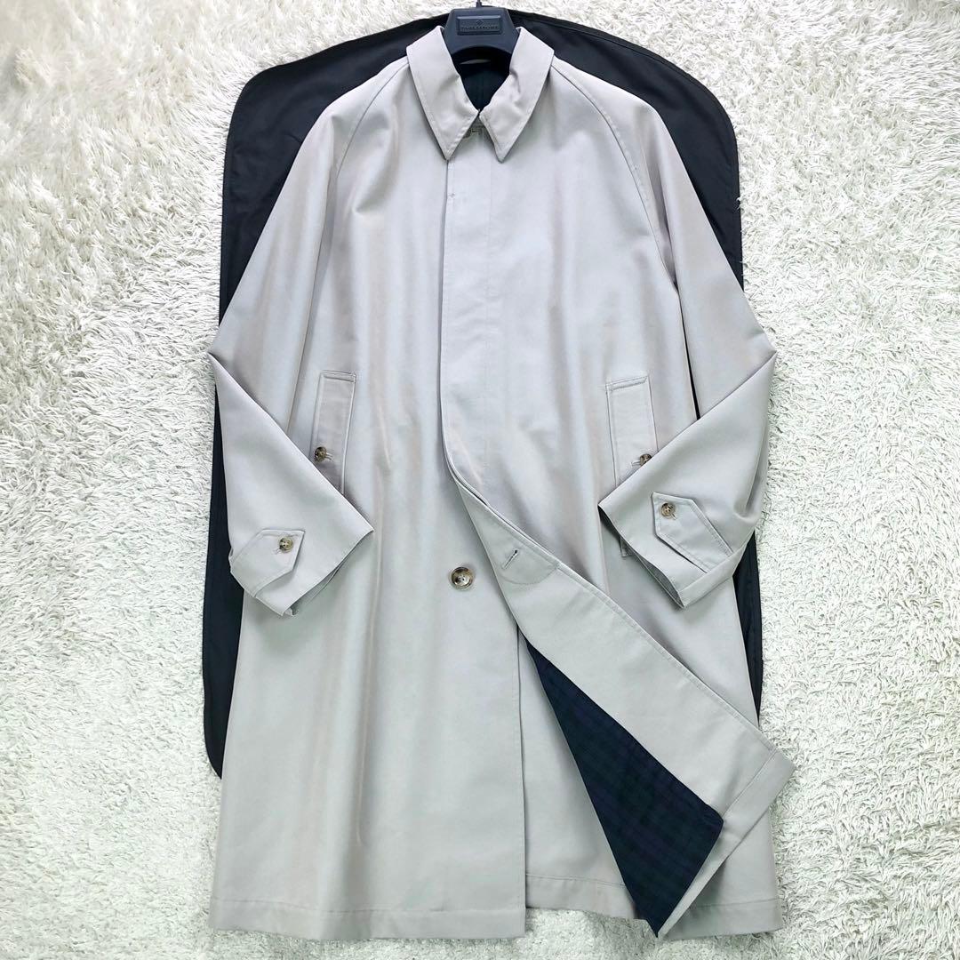 美品⭐ビームスプラス ステンカラーコート チェック Mサイズ ロング丈