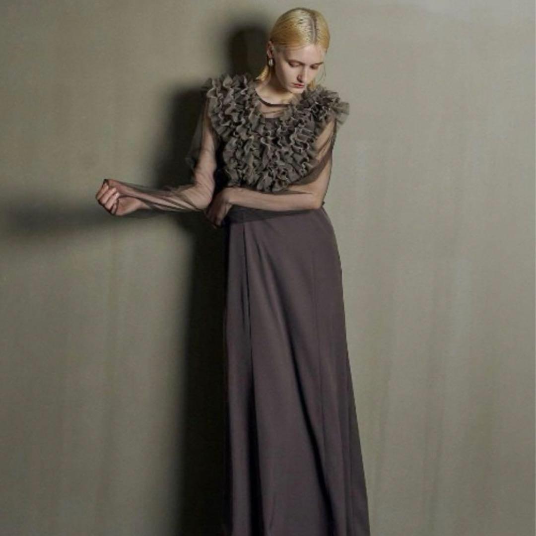 et.UNiVER Many way frill dress ブラウン S