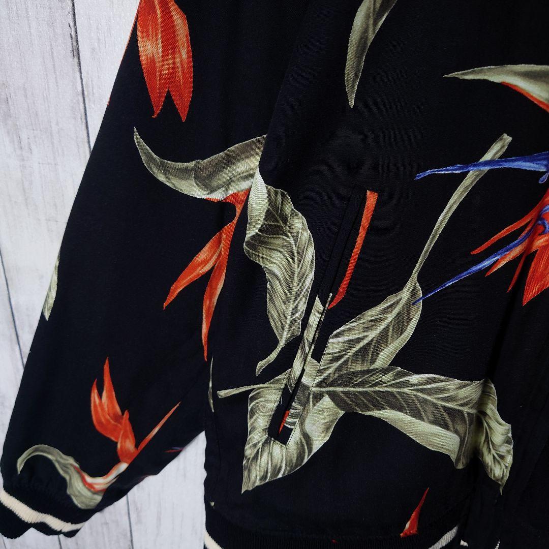 【リバーシブル】ワコマリア　ボタニカル　ギンガムチェック　ブルゾン　極楽鳥