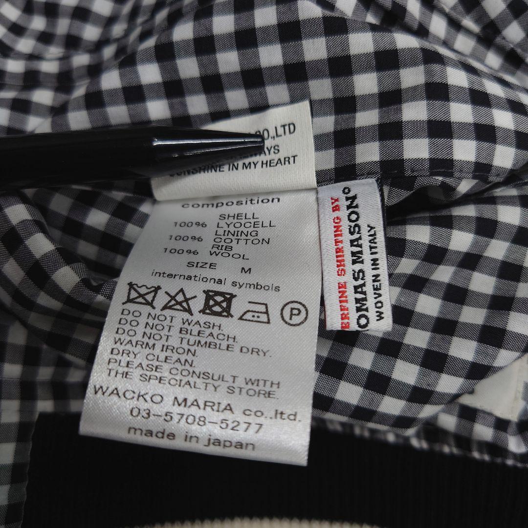 【リバーシブル】ワコマリア　ボタニカル　ギンガムチェック　ブルゾン　極楽鳥
