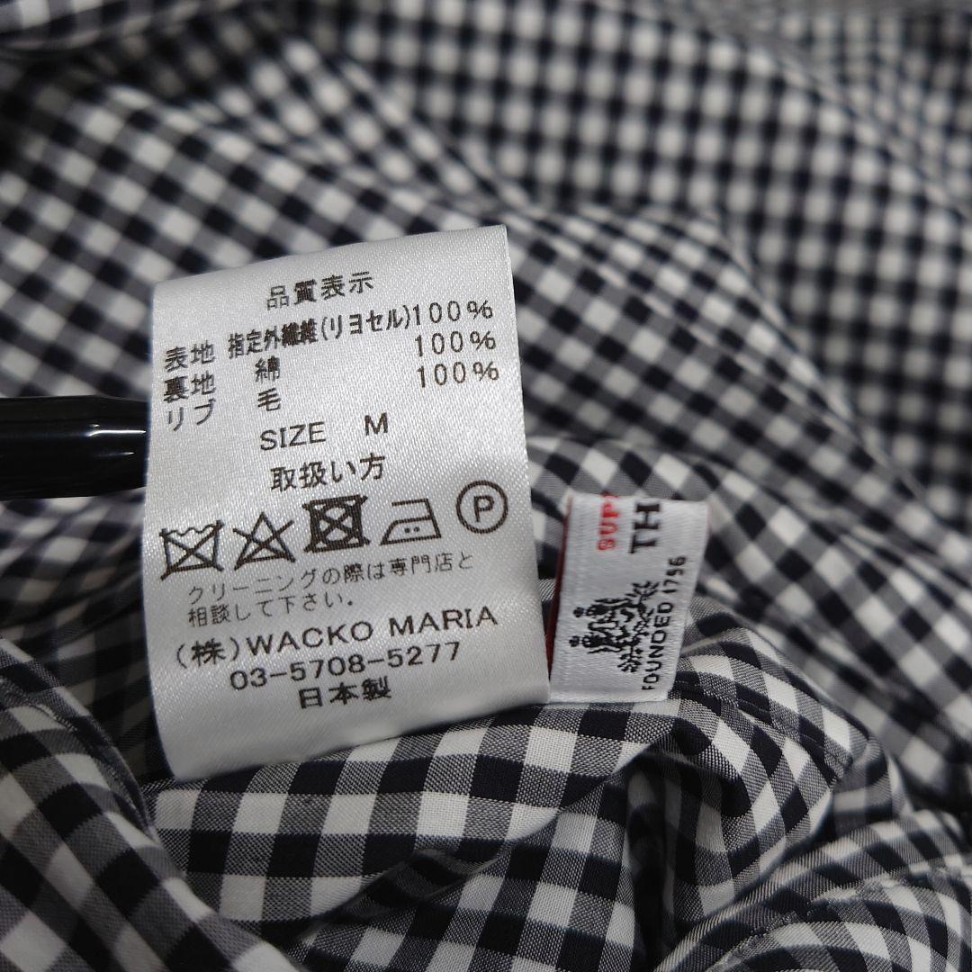 【リバーシブル】ワコマリア　ボタニカル　ギンガムチェック　ブルゾン　極楽鳥