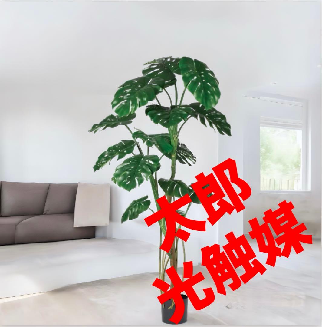 光触媒　人工観葉植物　ウォールグリーン　フェイクグリーン　モンステラポット180