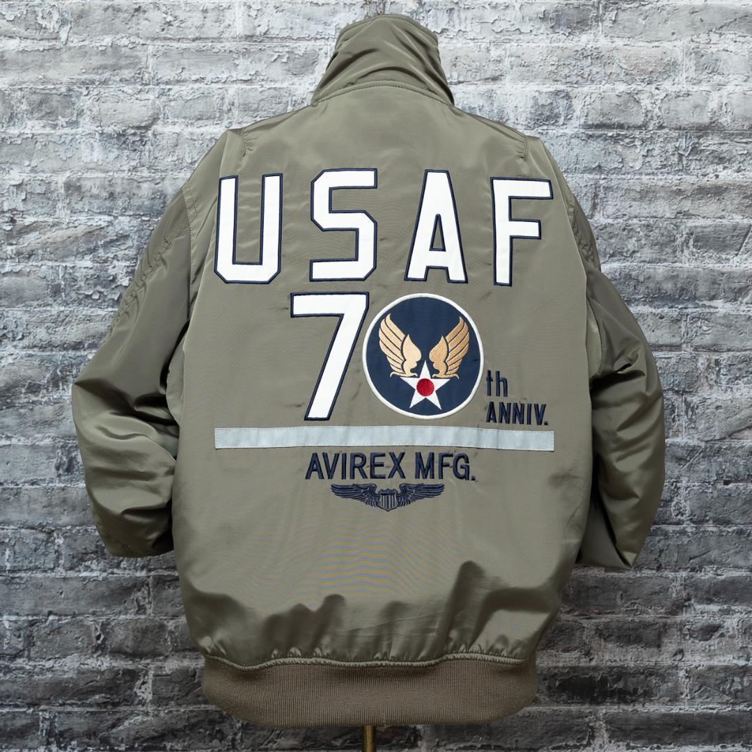 【AVIREX】アメリカ空軍創立70周年記念 MA-1フライトジャケット XL