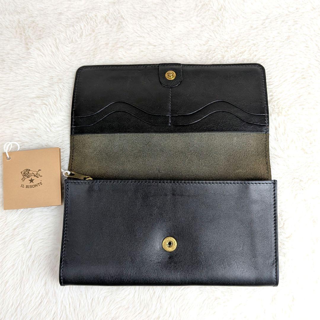 ✨️未使用タグ付✨️ ILBISONTE イルビゾンテ レザー 長財布 ブラック