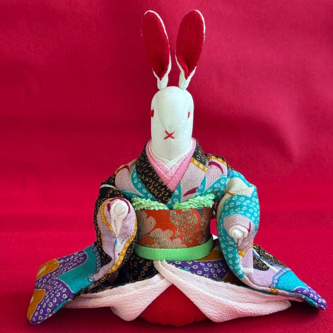 うさぎ雛　兎のひな人形　ちりめん細工