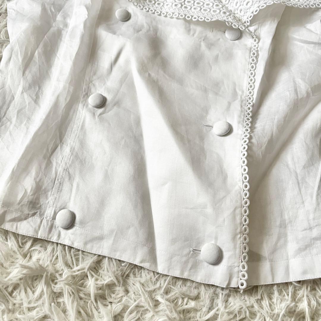 美品 Christian Dior ディオール リネン セーラー ブラウス