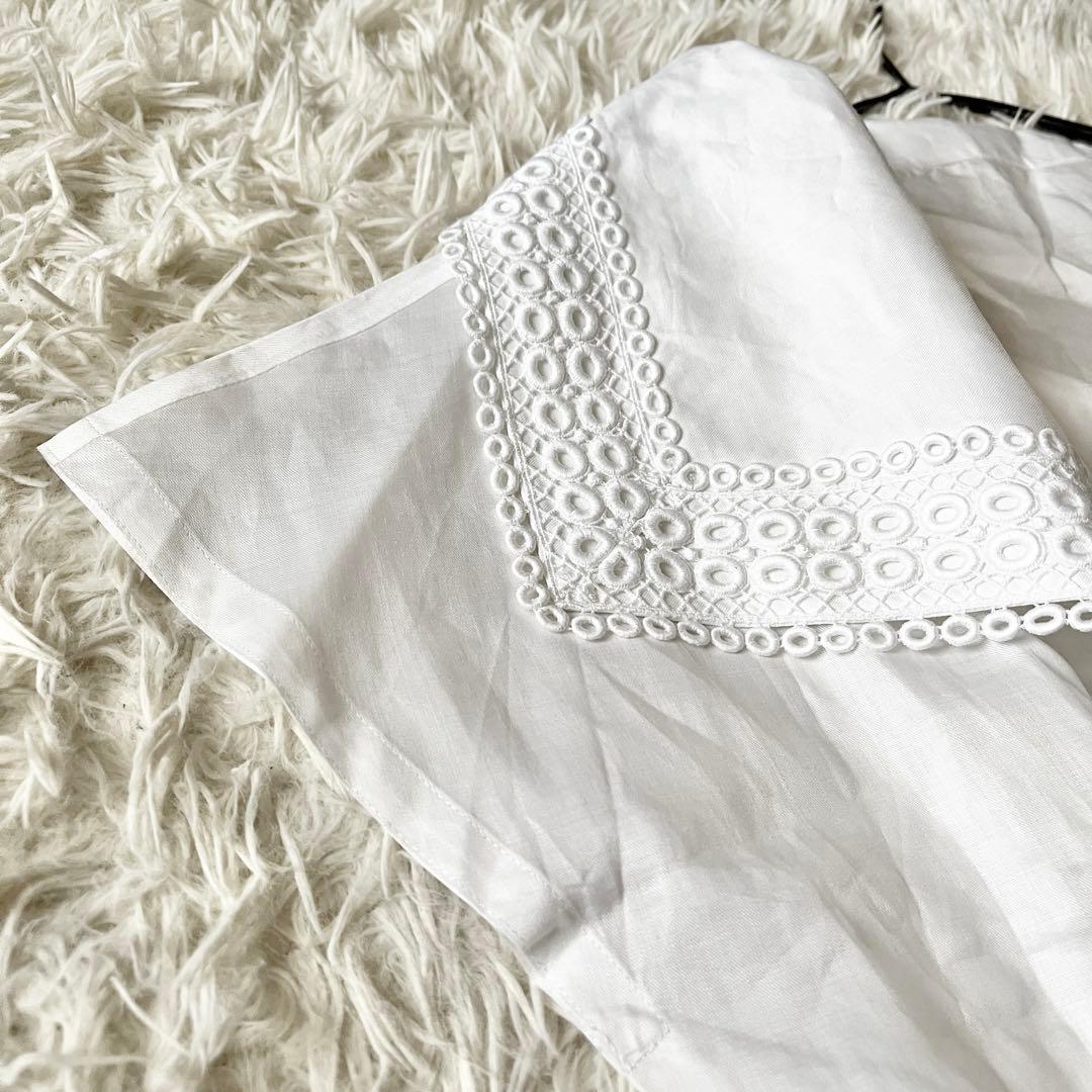 美品 Christian Dior ディオール リネン セーラー ブラウス