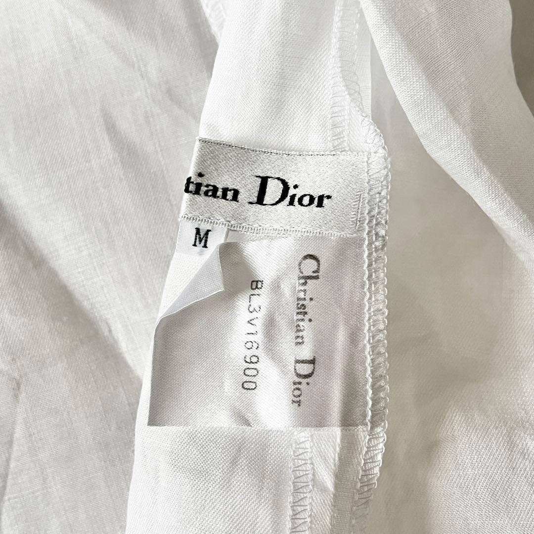 美品 Christian Dior ディオール リネン セーラー ブラウス
