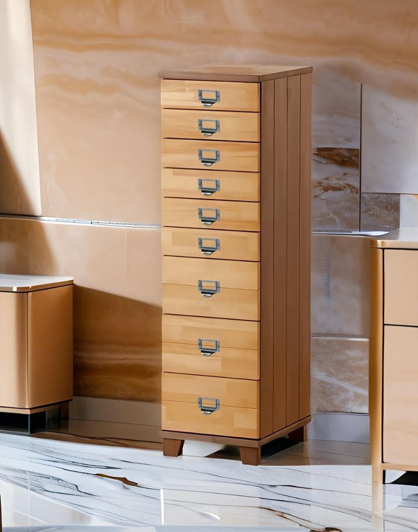 送料無料・A4サイズ・プレート多段チェスト9段・選べる取っ手・ツートン