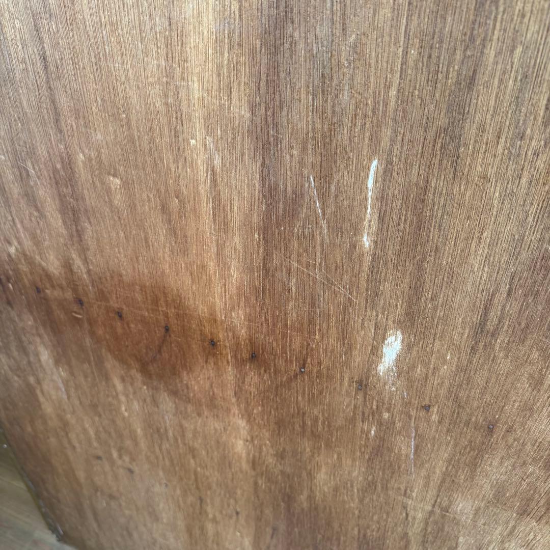 昭和レトロ　ヴィンテージ　波ガラスが素敵な木製キャビネット　本棚　食器棚　収納