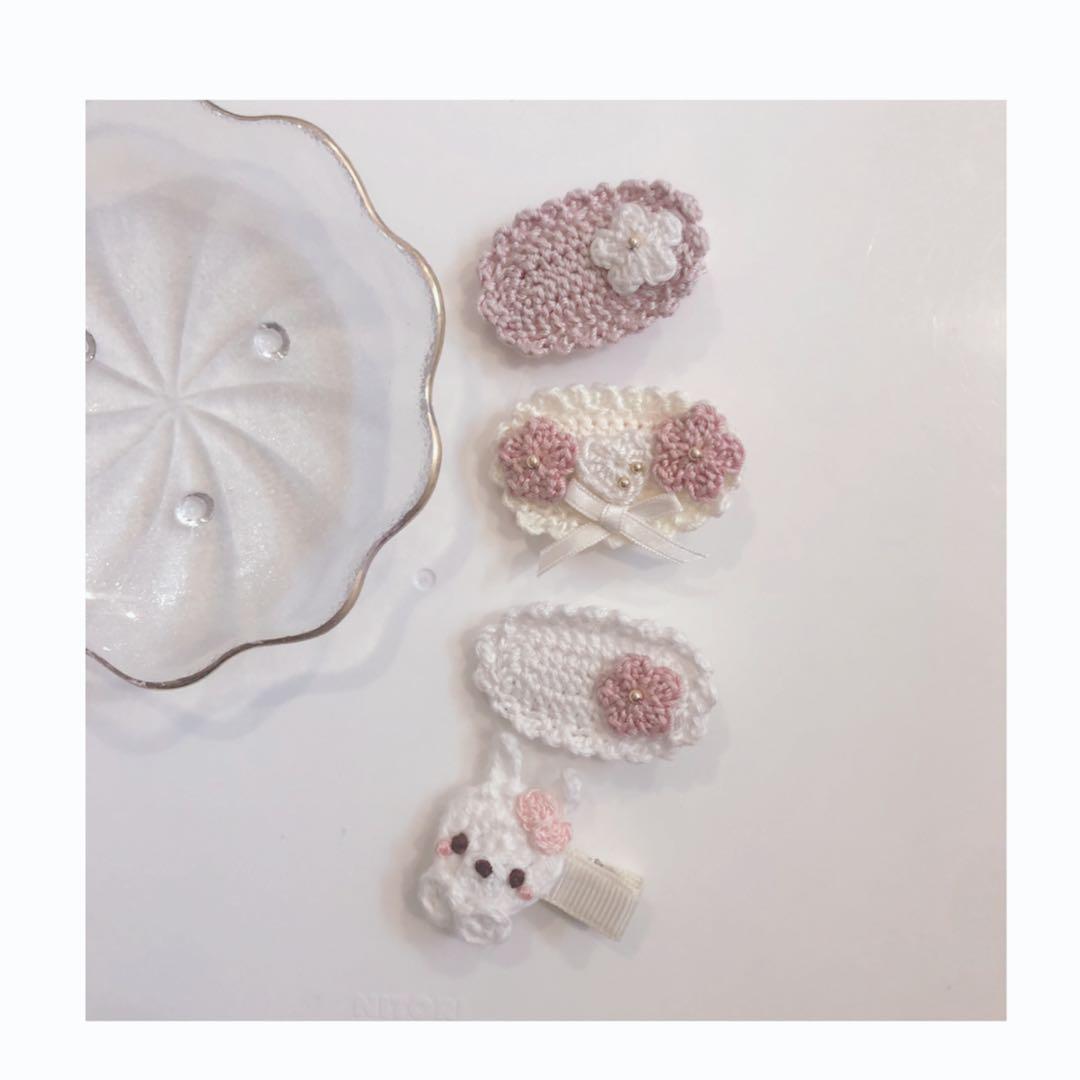 ハンドメイドベビーヘアクリップ  ヘアクリップ  ねね様