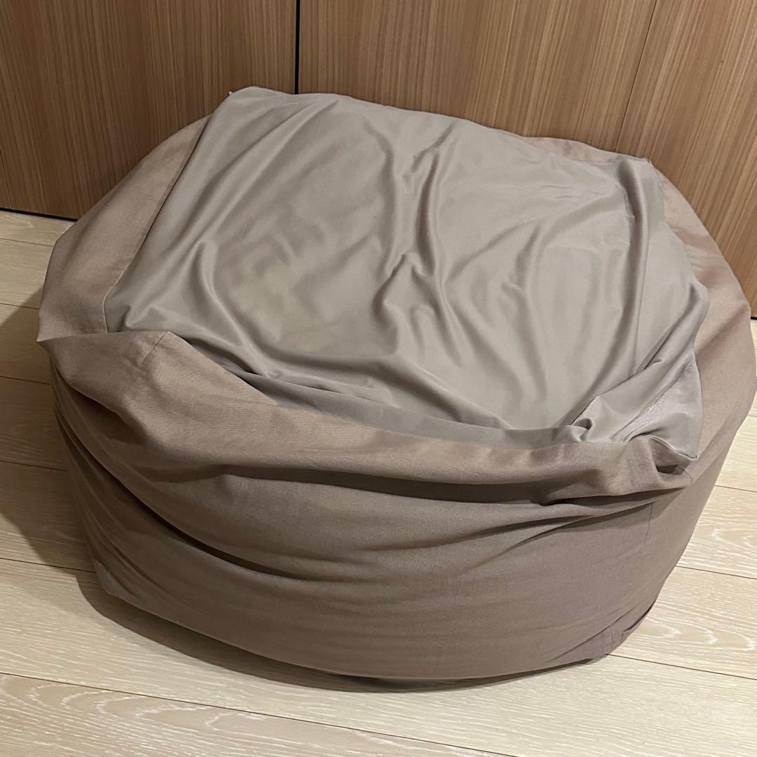 無印良品 体にフィットするソファ ビーズクッション カバー付 グレーベージュ