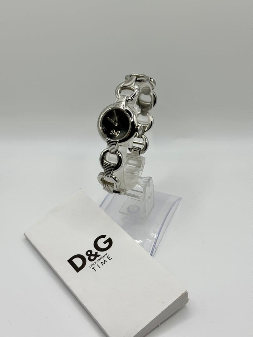 DOLCE&GABBANA ドルチェ&ガッパーナ ラウンド QZ ブラック文字盤