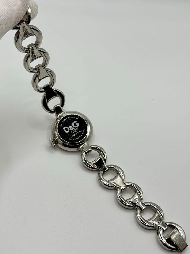 DOLCE&GABBANA ドルチェ&ガッパーナ ラウンド QZ ブラック文字盤