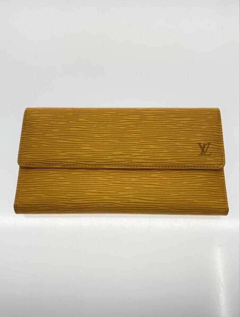ルイ・ヴィトン M63389 エピ レザー イエロー 三つ折り長財