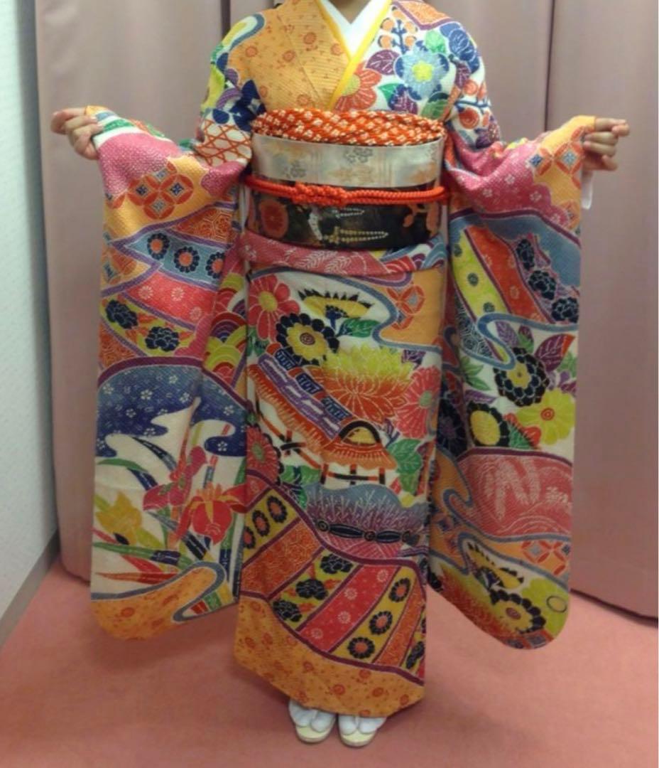 1点物✳︎華やか✴︎振袖総絞り一式セット✴︎ゴールド刺繍帯✴︎成人✴︎卒業式✳︎正絹