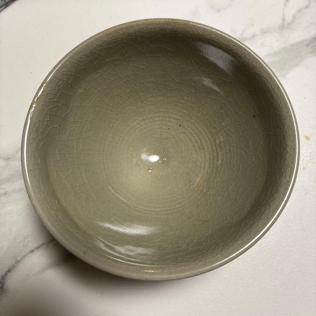 青磁茶碗 中国耀州？朝鮮美術　高麗青磁