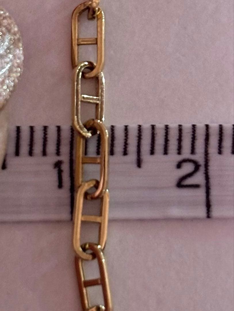 K18ブレスレット 【試着のみ未使用】軽量ですがデザイン性あり