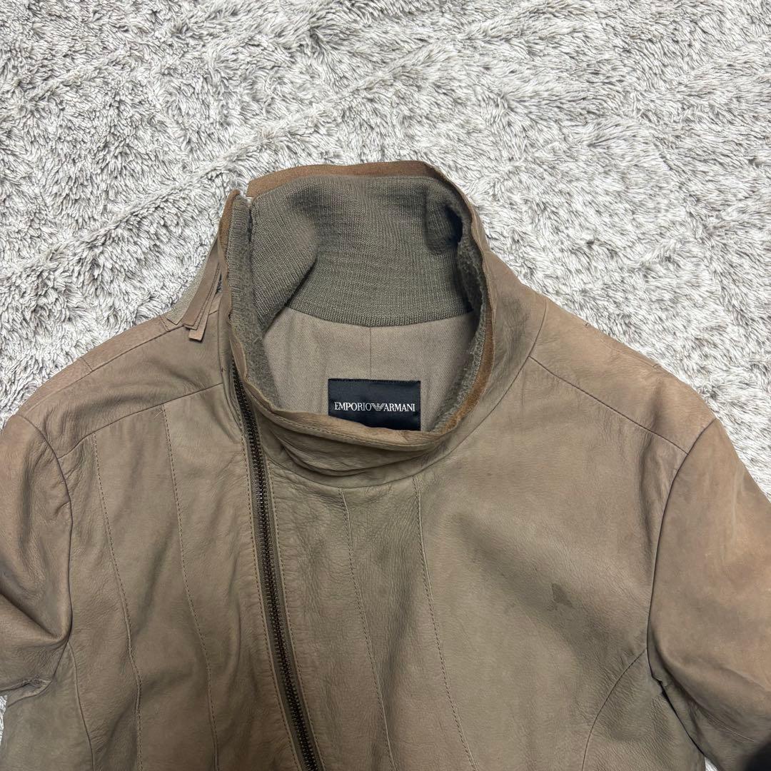 EMPORIO ARMANI ベージュ ジャケット レザー