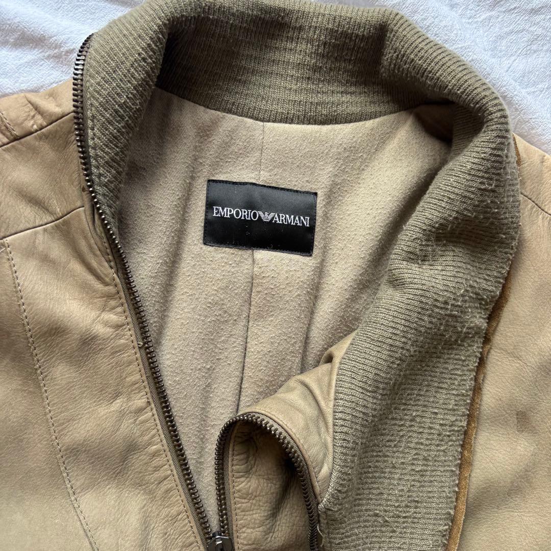 EMPORIO ARMANI ベージュ ジャケット レザー