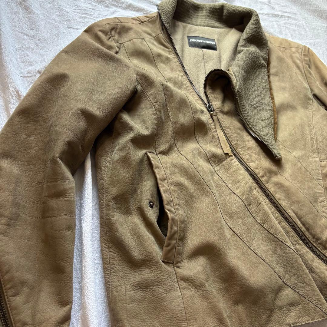 EMPORIO ARMANI ベージュ ジャケット レザー