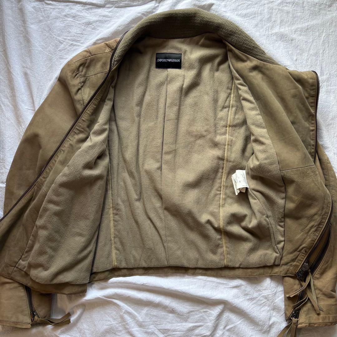 EMPORIO ARMANI ベージュ ジャケット レザー