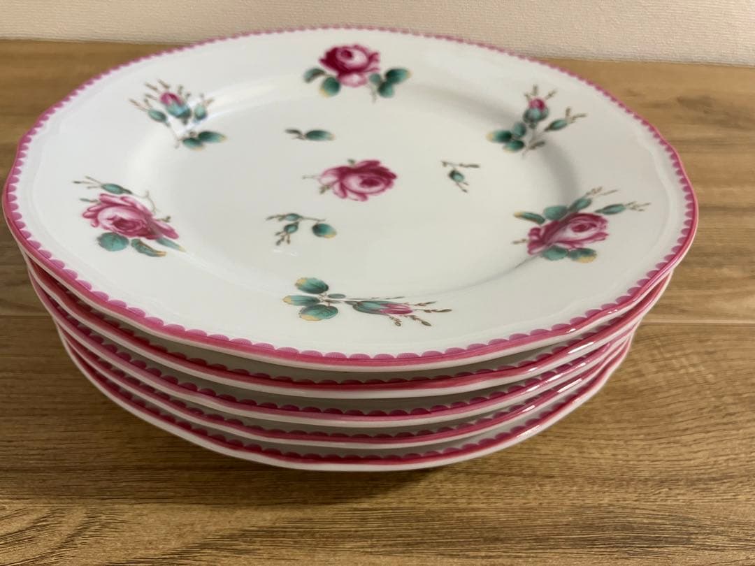 【かのん】ジノリ アンティックローズ 19㎝ プレート、5枚