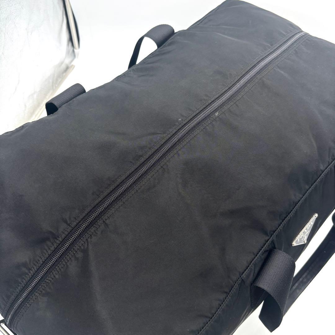 【美品】PRADA ブラック ボストンバッグ ナイロン ボストンバッグ