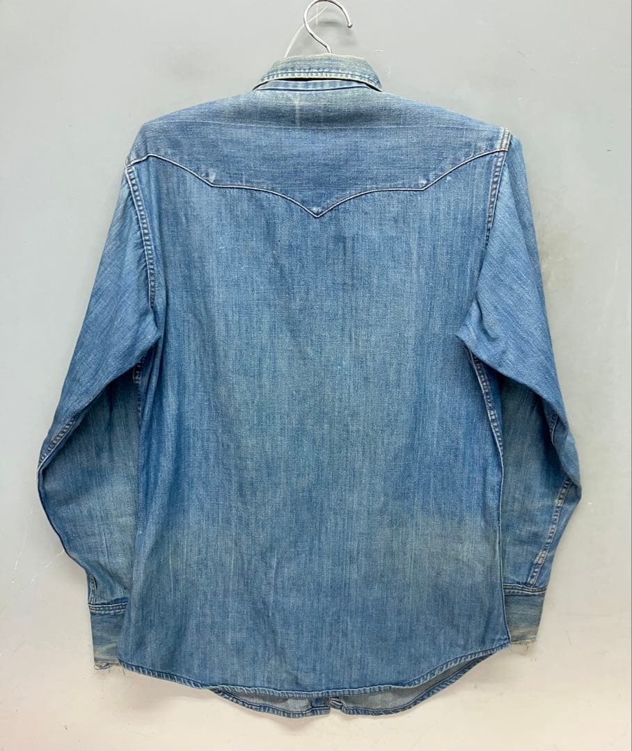 ビンテージ！60s wrangler 27mwウエスタン デニムシャツ15-33