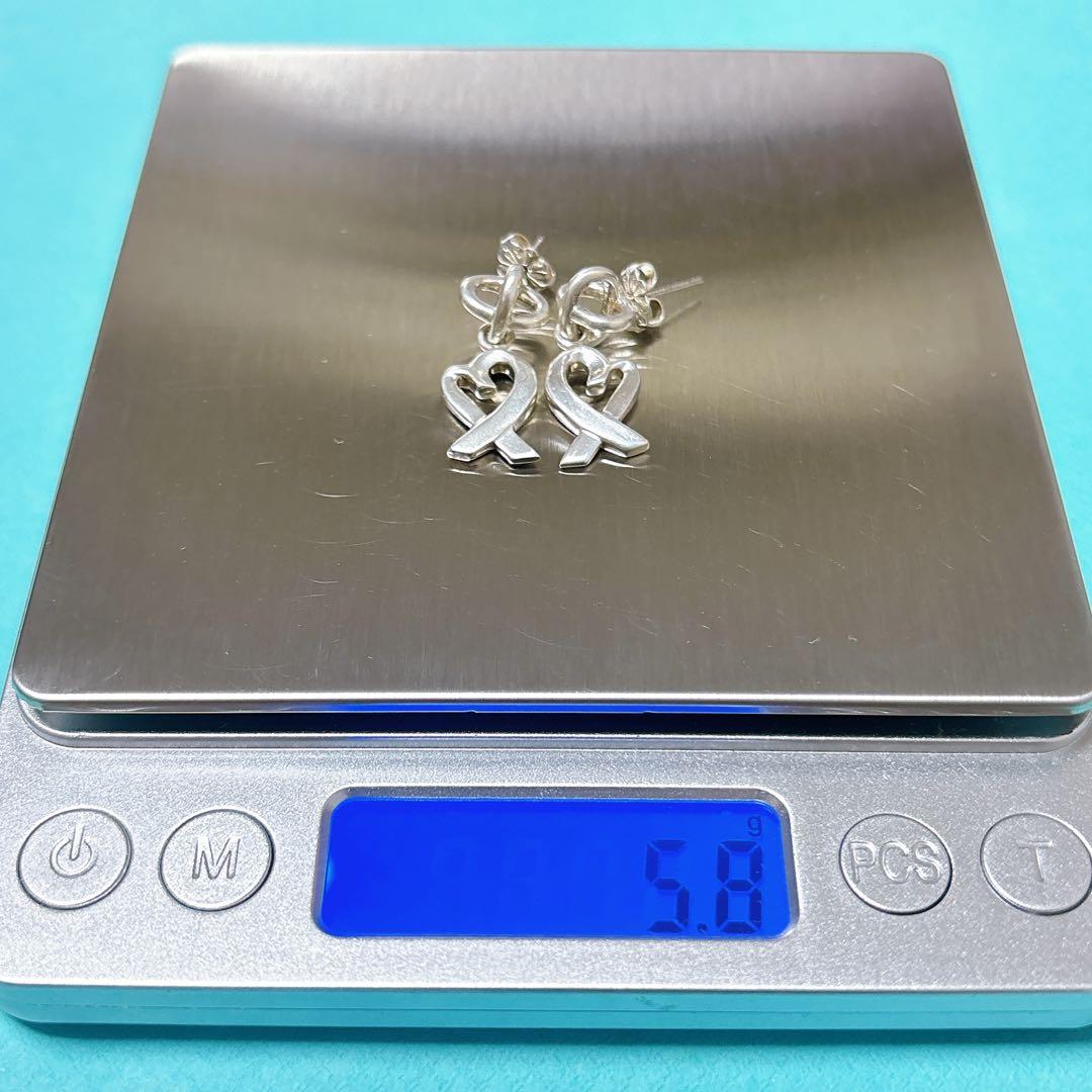 【美品】ティファニーTiffany ラビングハート ドロップ ピアス SV925