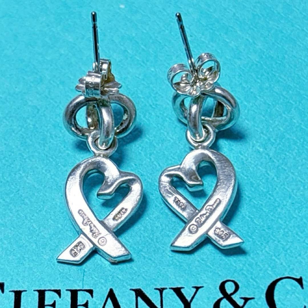 【美品】ティファニーTiffany ラビングハート ドロップ ピアス SV925