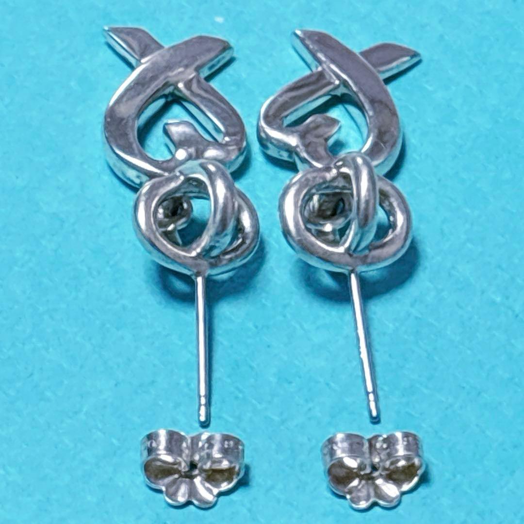 【美品】ティファニーTiffany ラビングハート ドロップ ピアス SV925