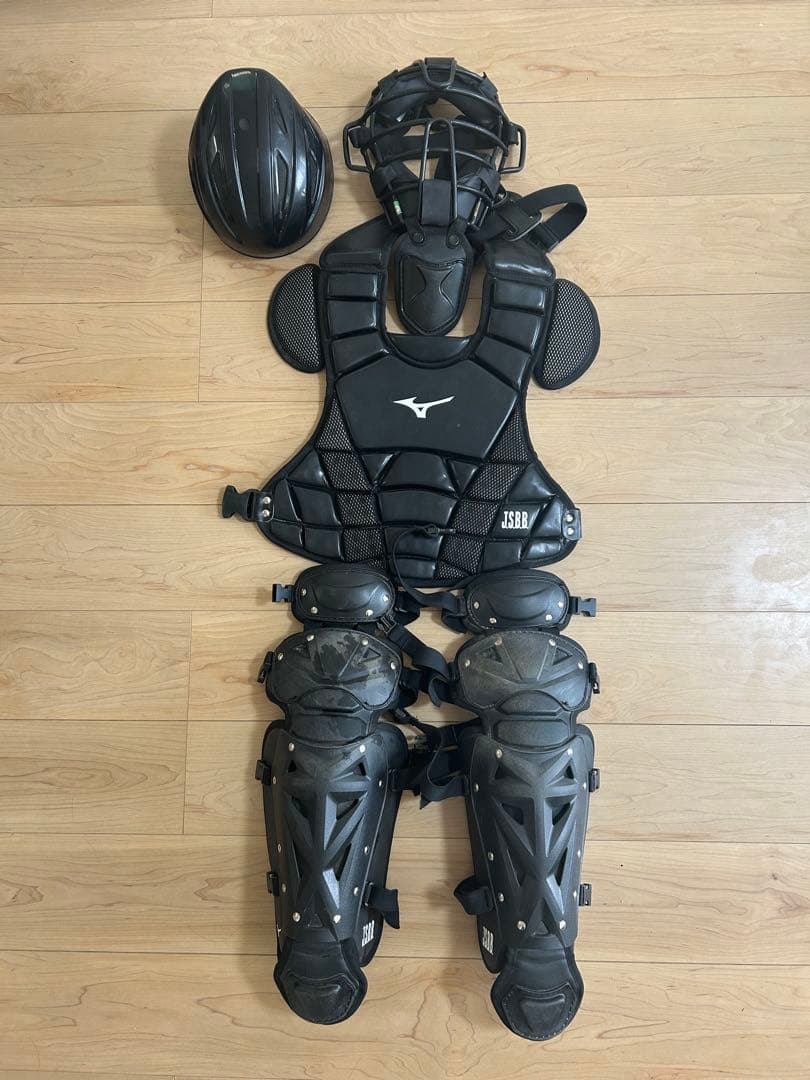 Mizuno キャッチャー防具5点セット ブラック　少年軟式用S