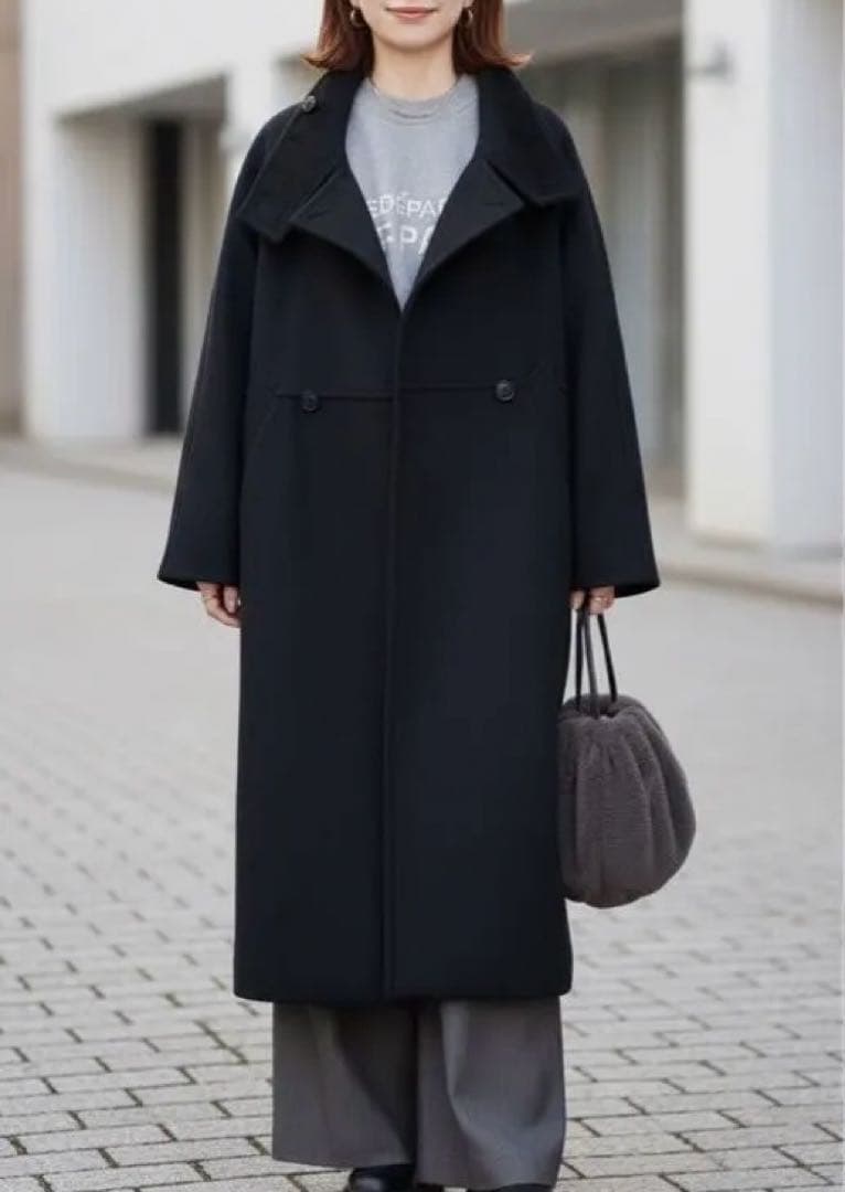 美品✨SIMPLICITE WビーバーコクーンW前スタンドコートBC.STOCK