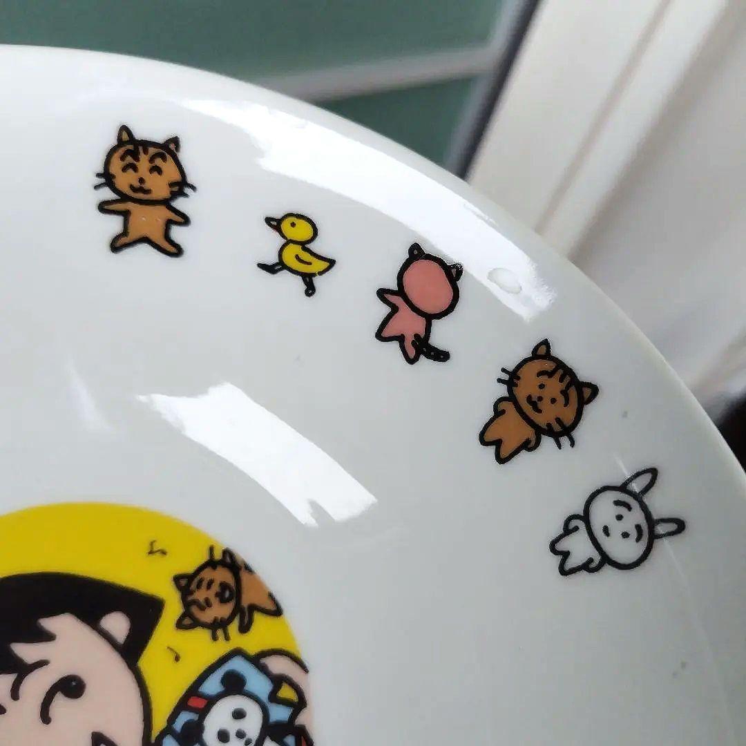 未使用極美品！1990年製 ちびまる子ちゃん 陶器製食器 レトロ 4点セット