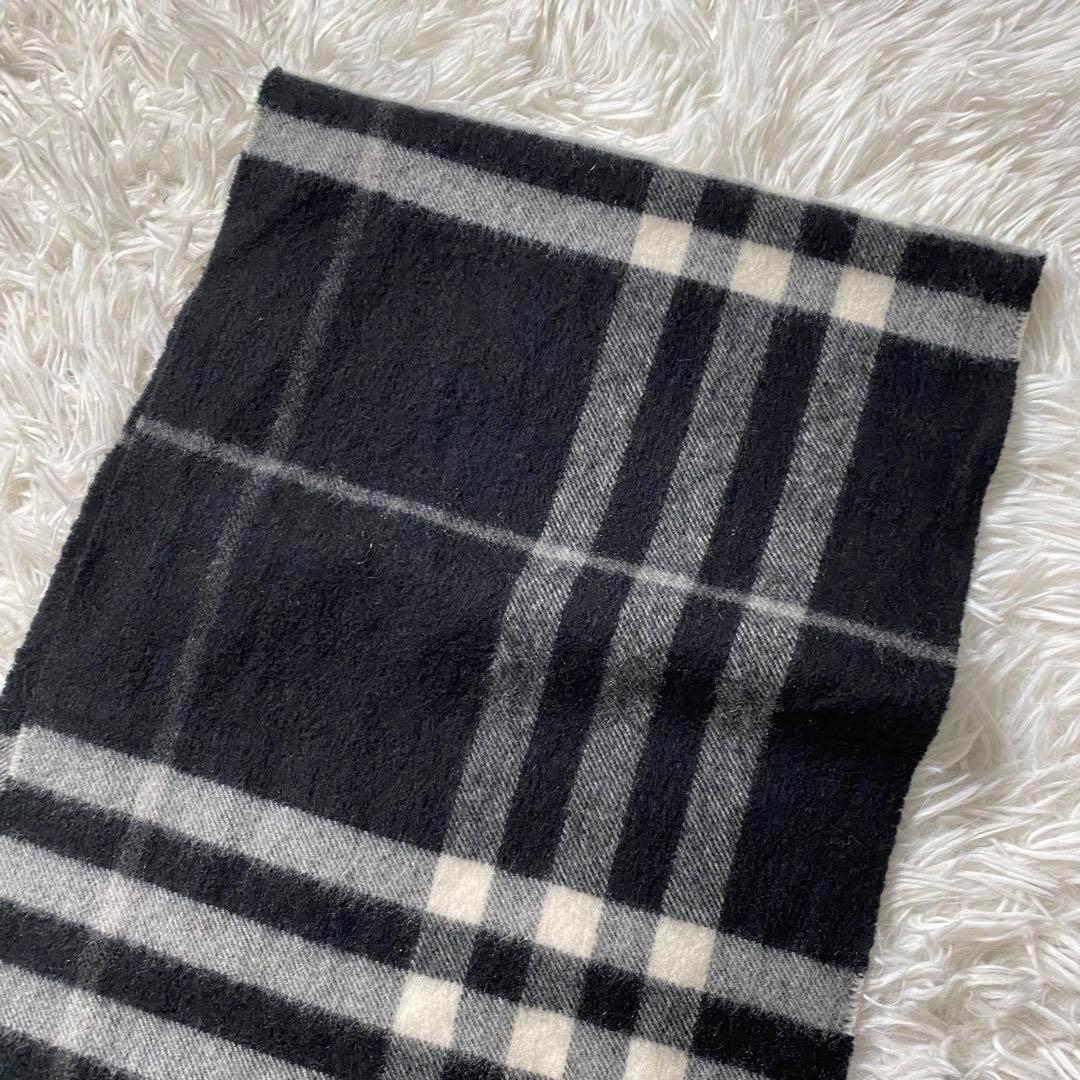 【美品】バーバリー　現行　マフラー　ノバチェック　カシミヤ100%　白タグ