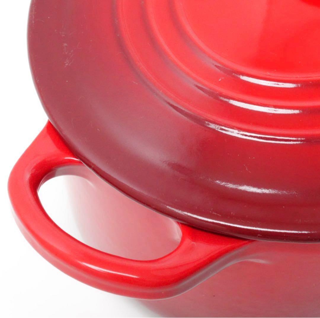 【美品】LE CREUSET　ココット オーバル チェリーレッド　25cm