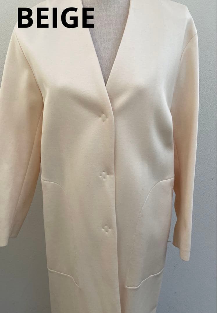 BEIGE ベイジ　ノーカラーコート未着用