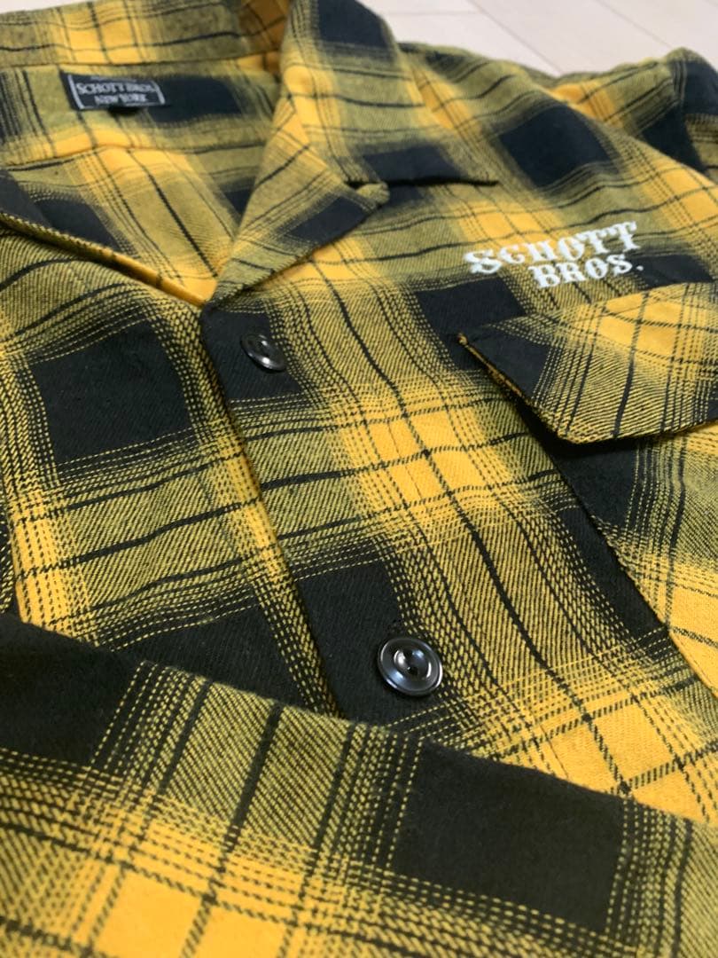 【値下げ交渉可能】SCHOTT チェックシャツ長袖　XL